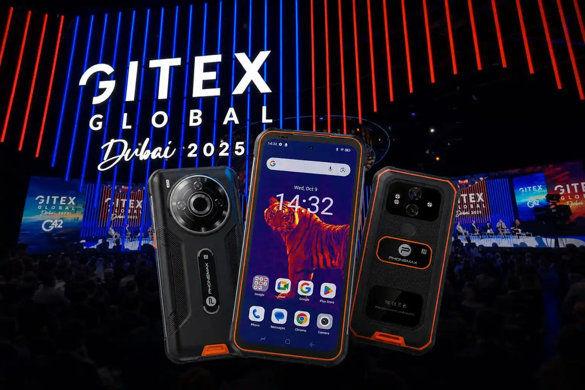 Phonemax P20 Pro and X3 rugged phones at GITEX GLOBAL Dubai 2025