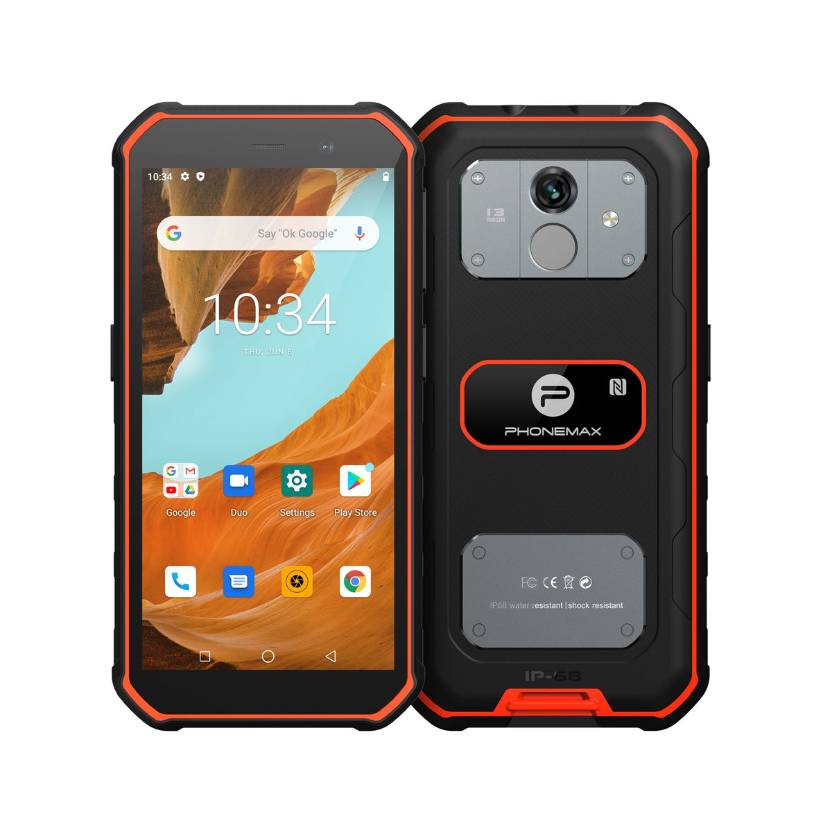 Phonemax X2 rugged phone with built-in torch