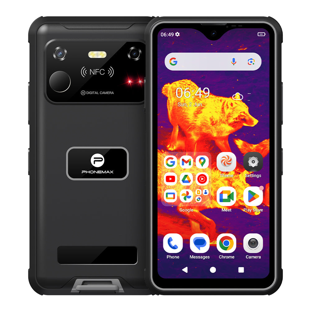 Phonemax R4 GT compact thermal rugged phone for comparison with Phonemax P20 Pro 5G thermal rugged phone