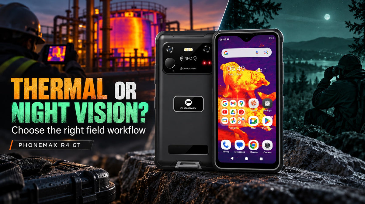 Phonemax R4 GT thermal imaging and night vision field workflow comparison