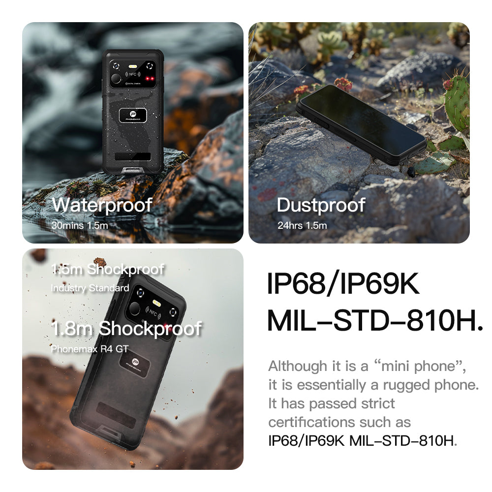 2025 Latest Technology-Phonemax R4 GT: The World's Smallest Thermal Imaging Night Vision Rugged Phone