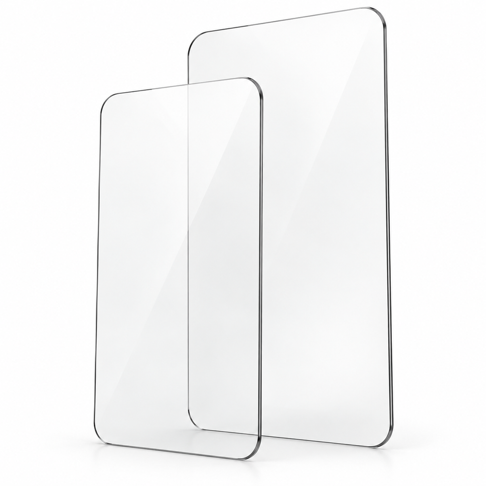 Phonemax tempered glass screen protector on white background. Illustrative image; actual shape varies by model.