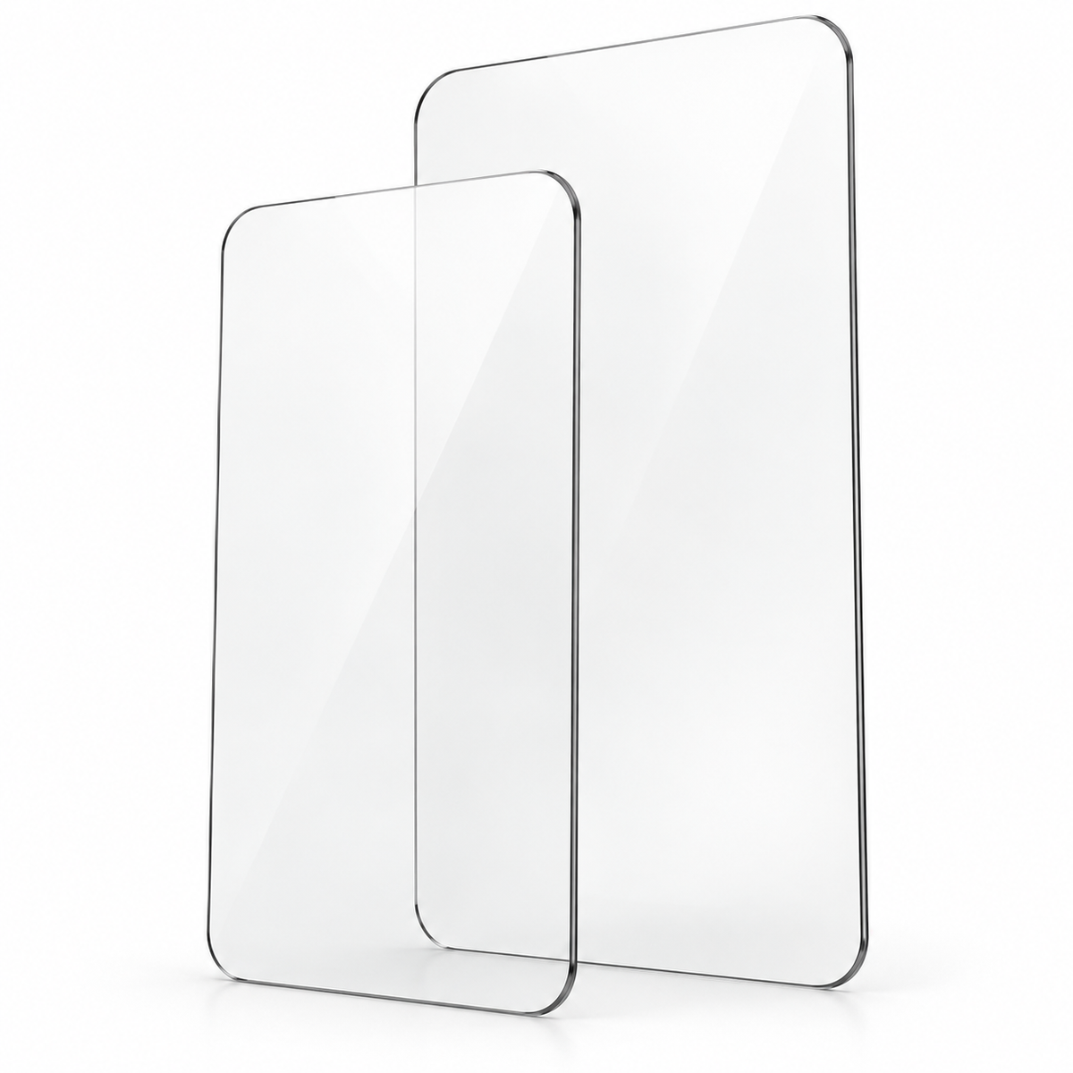 Phonemax tempered glass screen protector on white background. Illustrative image; actual shape varies by model.