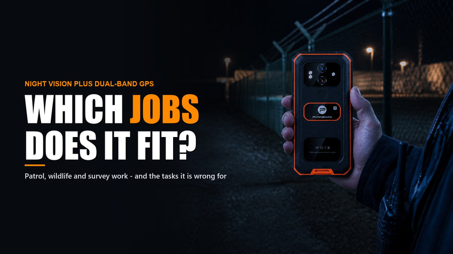 Phonemax X3 used on a night patrol route, headed with the question of which jobs the phone fits