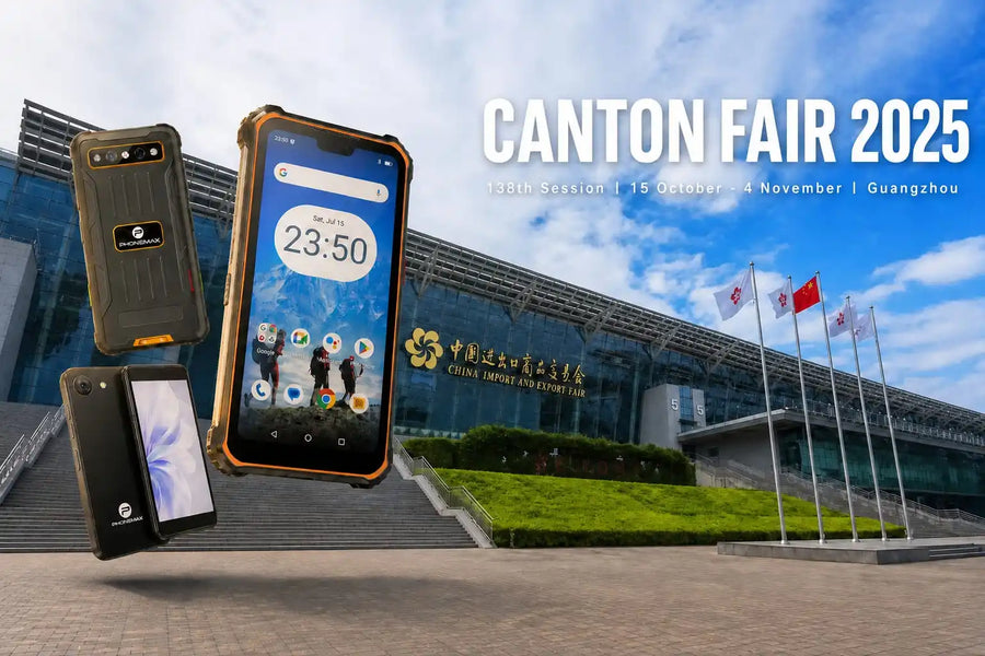 Phonemax M10, X3 and Q9 Mini rugged phones at the 138th Canton Fair, 15 October to 4 November 2025