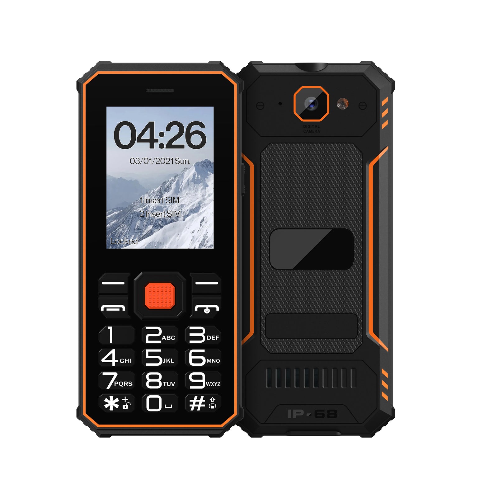 Orange Phonemax F2 outdoor feature phone featured in the F2, F3 T and F4 T comparison guide