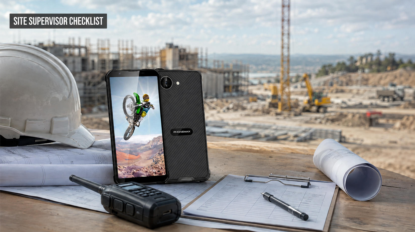 Phonemax X5 with SITE SUPERVISOR CHECKLIST article label