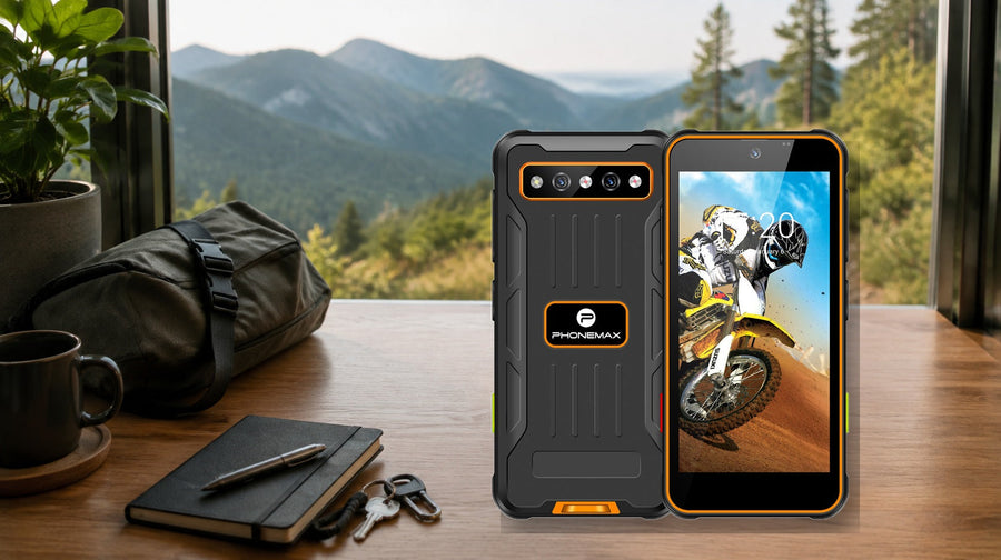 Phonemax R4 mini rugged phone in an everyday carry and outdoor setting