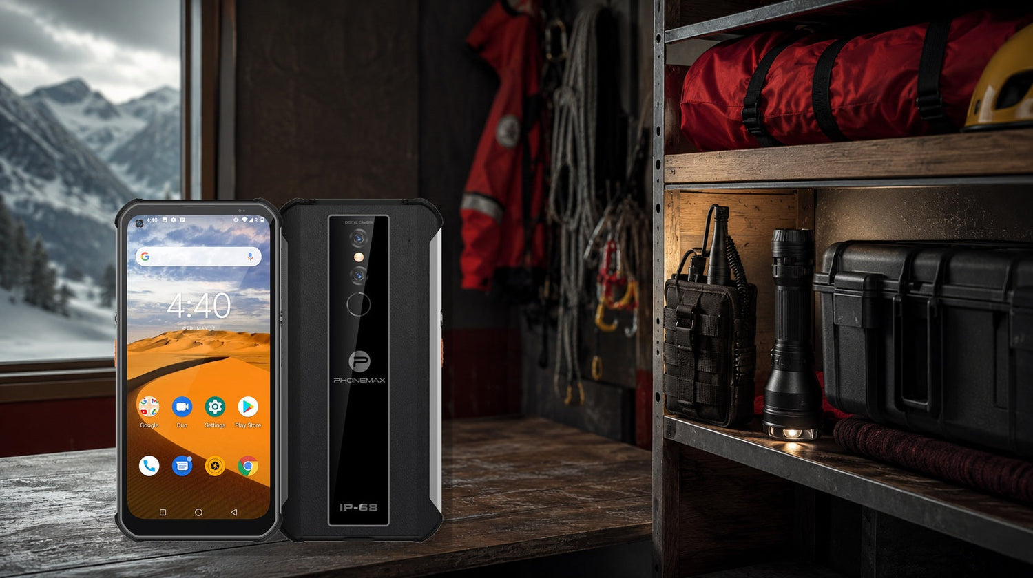 Phonemax P1 shown for a buyer guide about rugged phone standby time emergency use