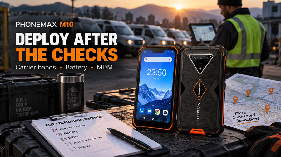 Phonemax M10 fleet deployment planning with carrier bands, battery and MDM checklist