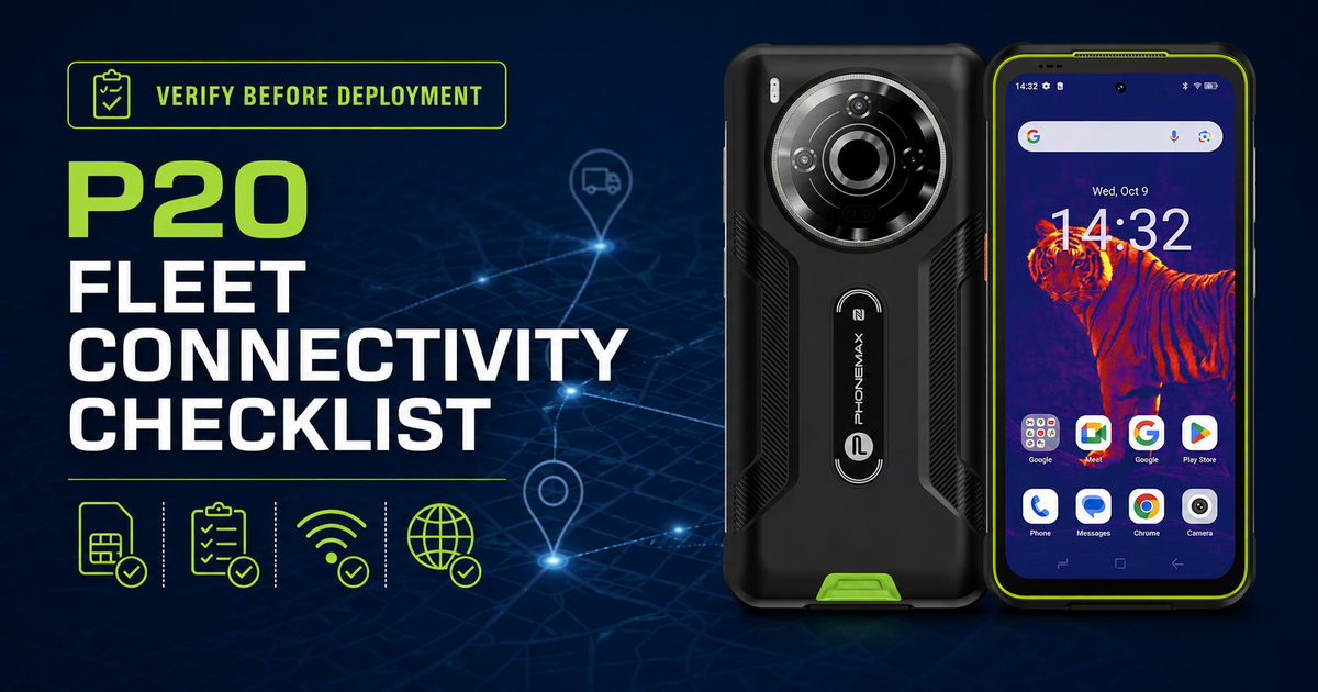 Phonemax P20 fleet connectivity checklist before deployment