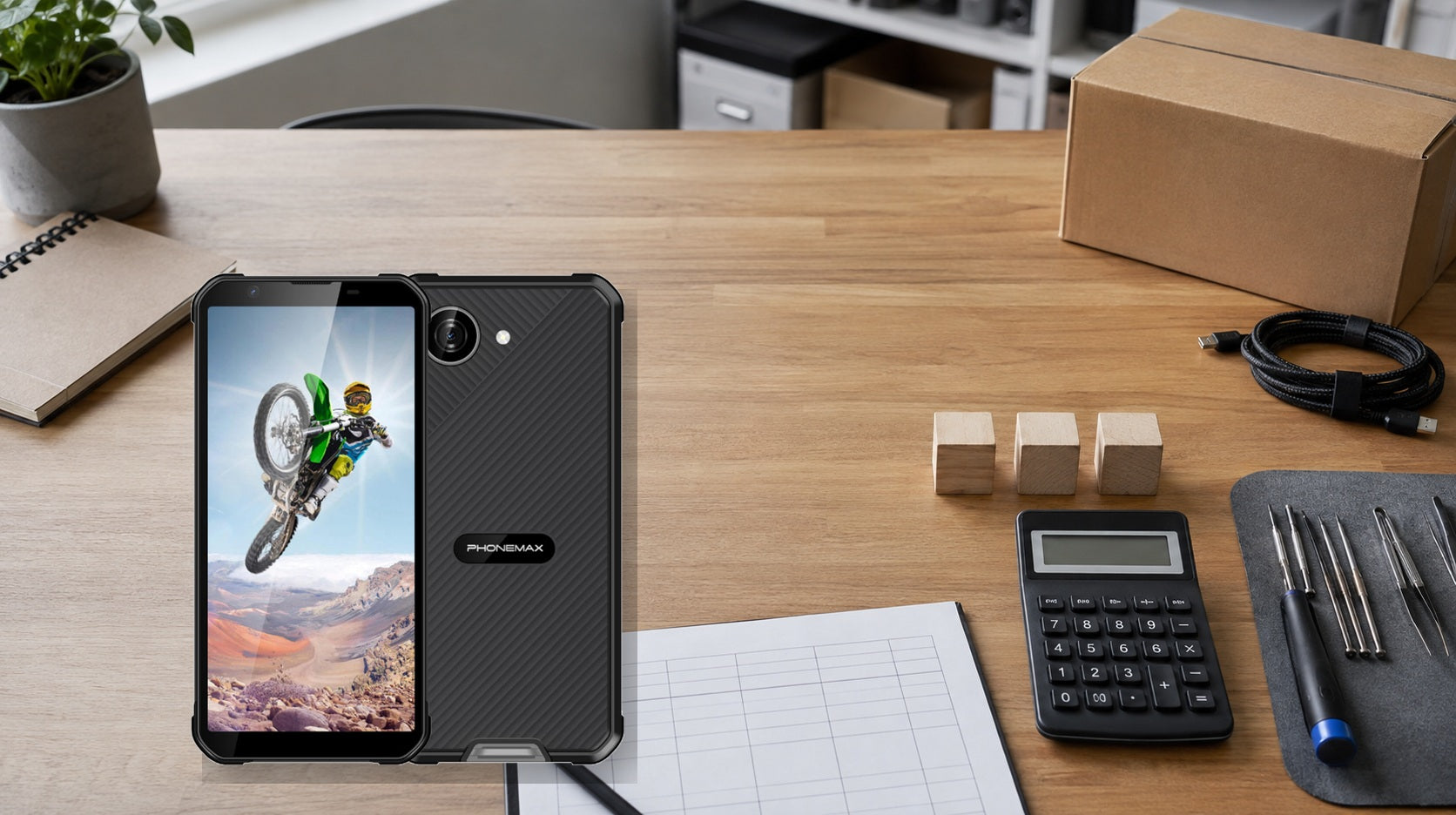 Phonemax X5 beside a three-year total cost of ownership worksheet