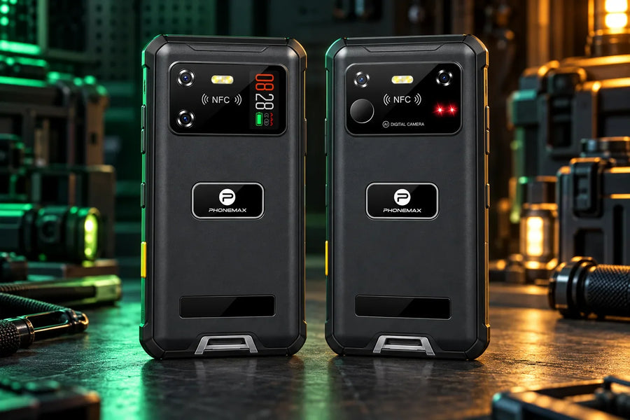 AI illustration comparing the R4-T rear status display and R4 GT thermal module
