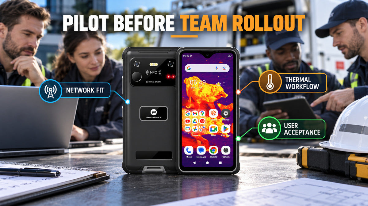 Phonemax R4 GT team rollout pilot covering network fit, thermal workflow and user acceptance