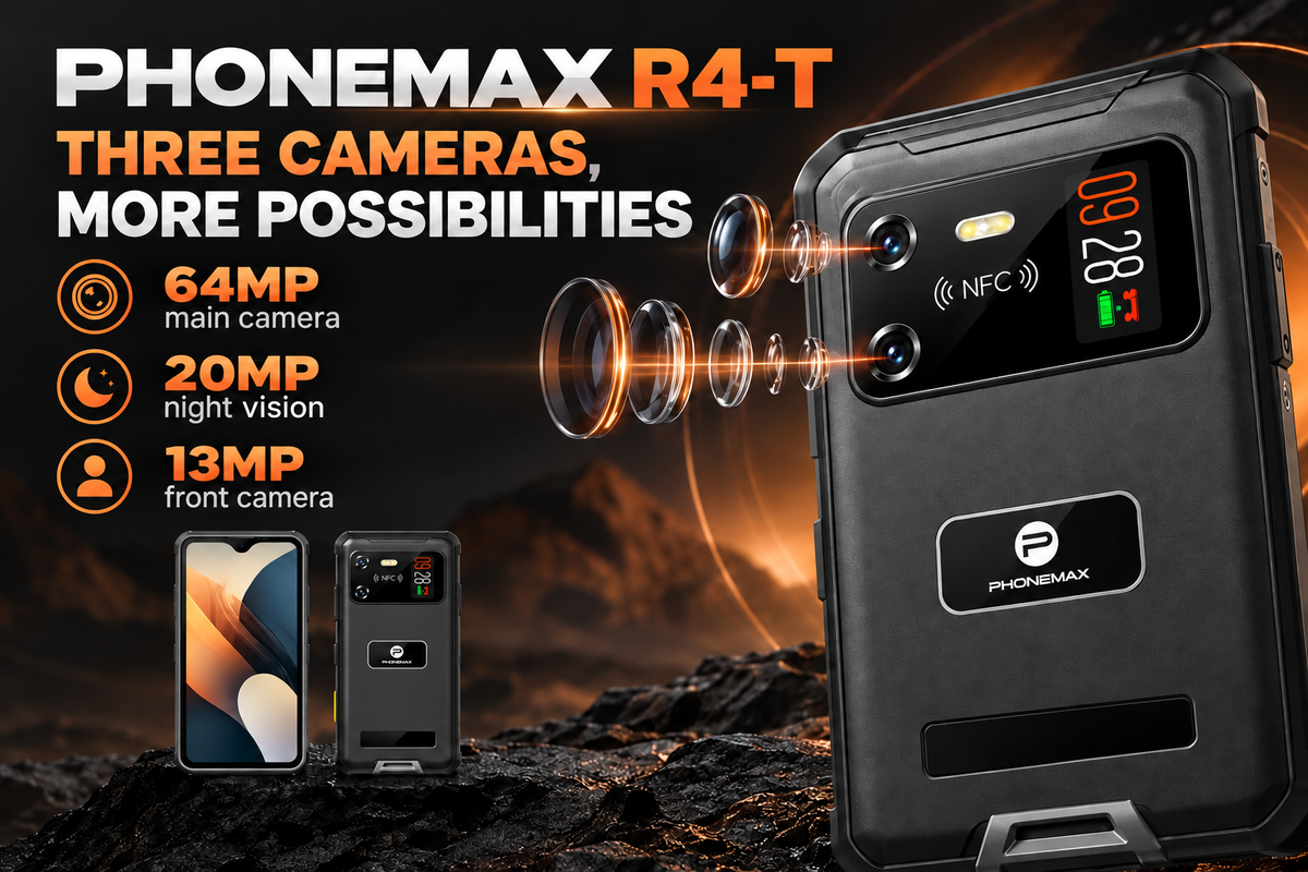 Phonemax R4-T 64MP main, 20MP night vision and 13MP front cameras