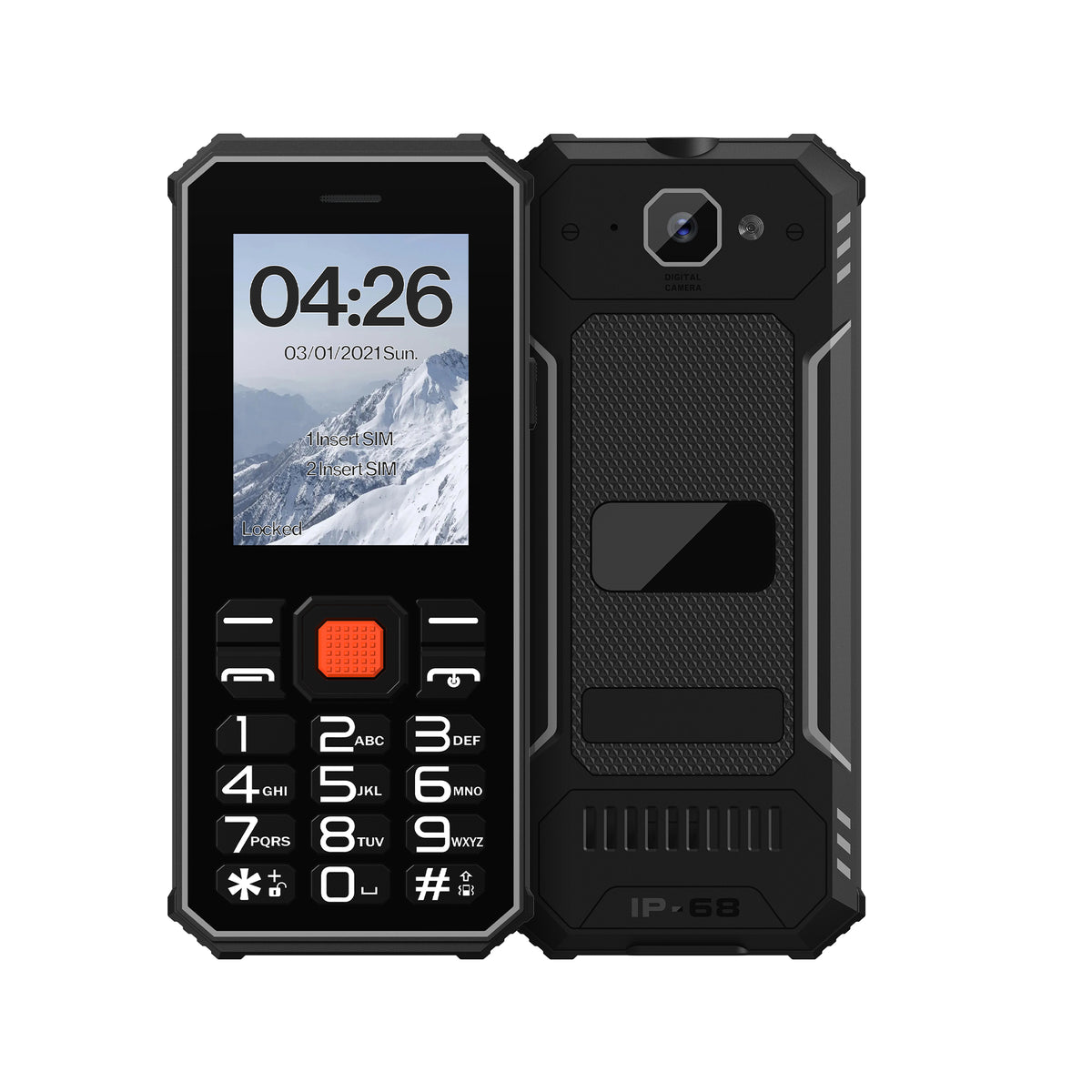 Phonemax F2 front and rear view in black