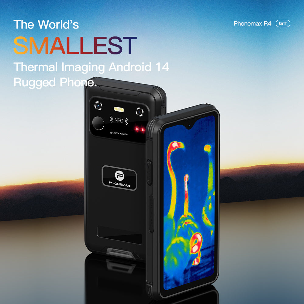 2024 Latest Technology-Phonemax R4 GT: The World's Smallest Thermal Imaging Night Vision Rugged Phone