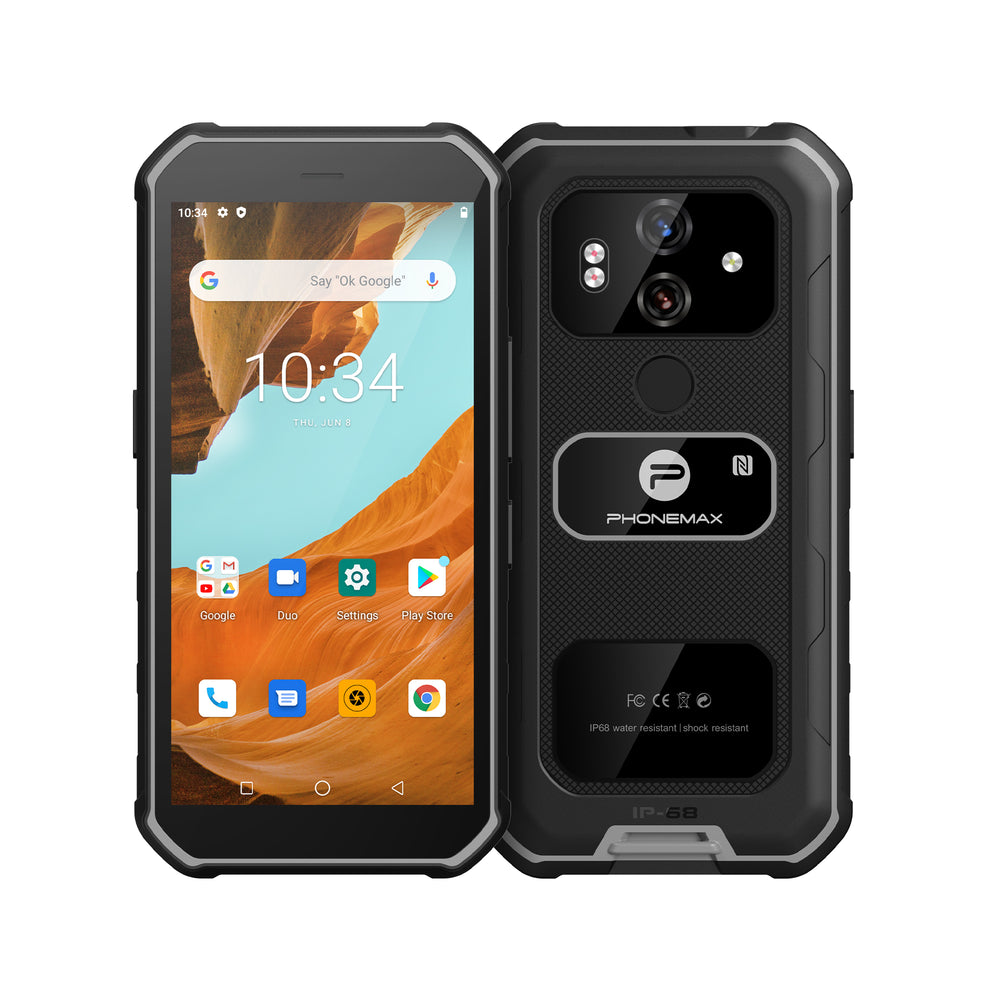 Phonemax X3 front and rear view in gray