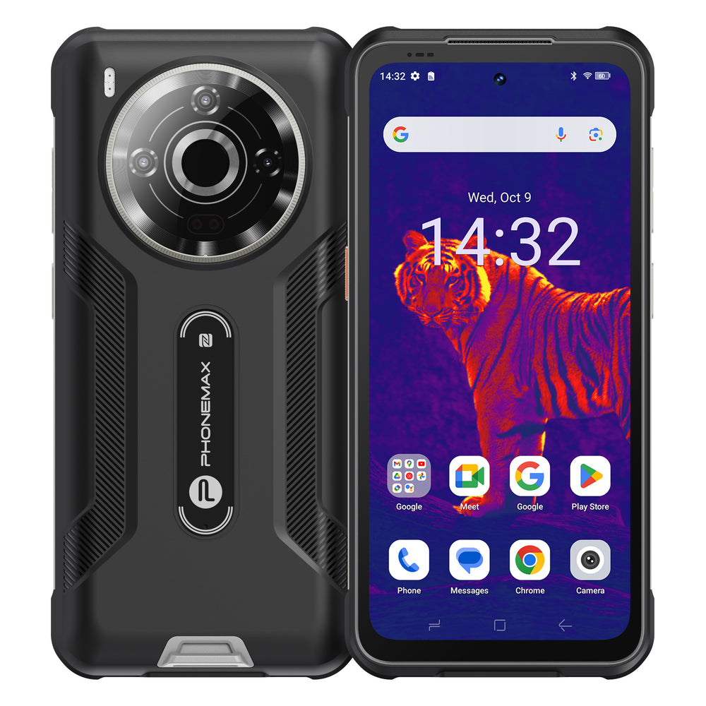 Phonemax P20 front and rear view in gray