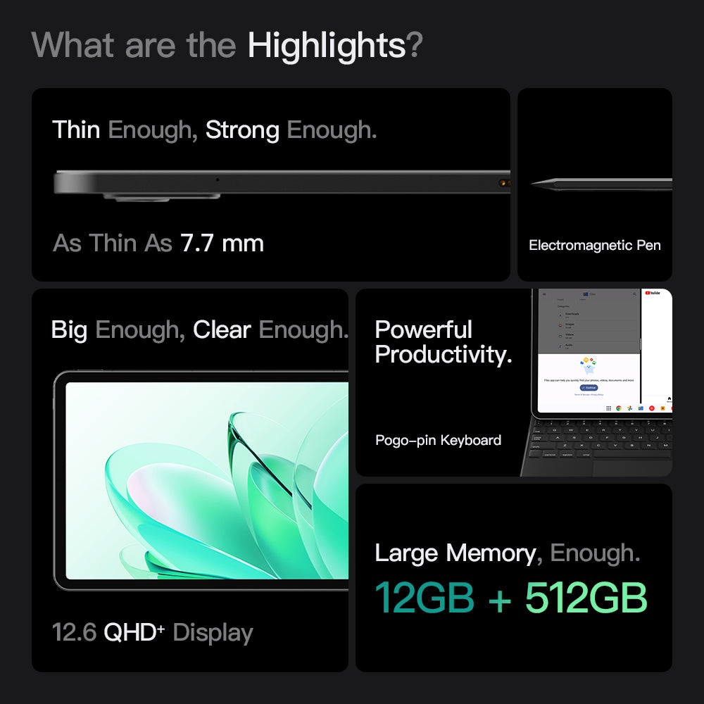 Phonemax T12: 2K Resolution Thin and Light Tablet