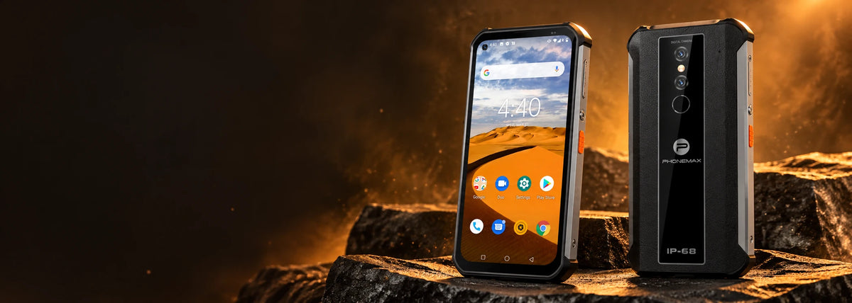 Gray Phonemax P1 and P2 rugged phones
